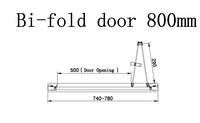 Vantage Brushed Brass Bi Fold Door Glass Shower Enclosure