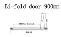 Vantage Brushed Brass Bi Fold Door Glass Shower Enclosure