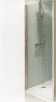 Vantage Brushed Brass Sliding Door Shower Enclosure, Various Sizes