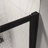 Vantage Matt Black Offset Quadrant Shower Enclosure, Various Sizes