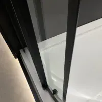 Vantage Matt Black Offset Quadrant Shower Enclosure, Various Sizes