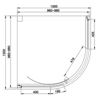 Vantage Matt Black Single Door Quadrant Shower Enclosure, Various Sizes