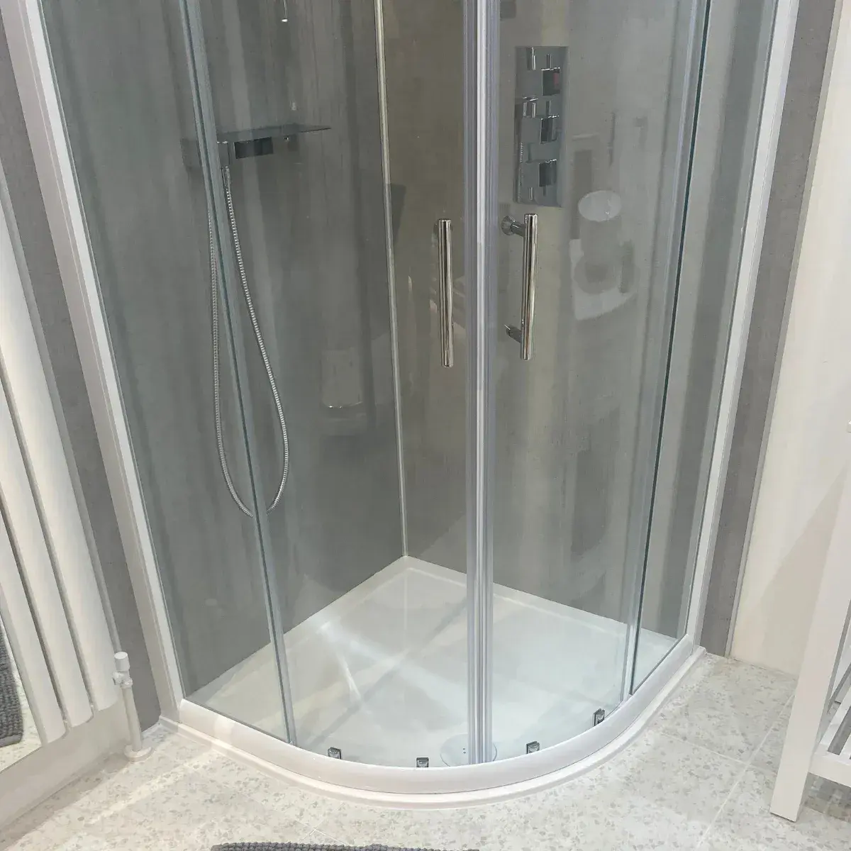 800mm Quadrant Shower Enclosure Chrome Walk In Corner