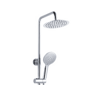 Velone Thermostatic Bar Mixer with Round Handset and Overhead Shower