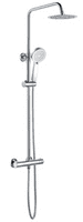 Velone Thermostatic Bar Mixer with Round Handset and Overhead Shower