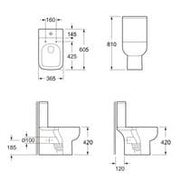 Verona Cloakroom Vanity Unit Bathroom Suite with Basin Tap