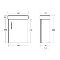 Verona Cloakroom Vanity Unit Bathroom Suite with Basin Tap