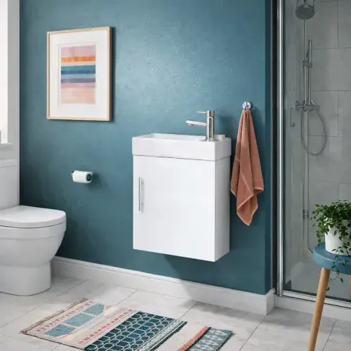 Verona Cloakroom Vanity Wall Mounted - High Gloss