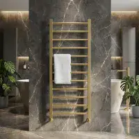 Vibe Towel Rail - 1200mm x 500mm - Brushed Brass