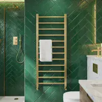 Vibe Towel Rail - 1200mm x 500mm - Brushed Brass