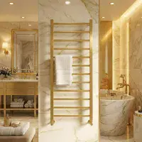 Vibe Towel Rail - 1200mm x 500mm - Brushed Brass
