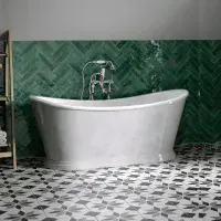 Victoria 1640 x 700mm Freestanding Bath | Double Ended Roll Top