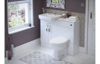 Victorian Style Back To Wall Toilet With Satin White Soft Close Seat