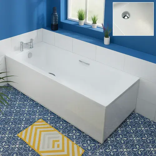Virginia Twin Gripped 1700 x 700mm Anti Slip Single Ended Bath
