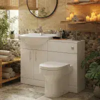 Visione 1150mm Cabinet Furniture Bathroom Set with Serpens Back to wall Pan