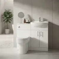 Visione 1150mm Cabinet Furniture Bathroom Set with Serpens Back to wall Pan