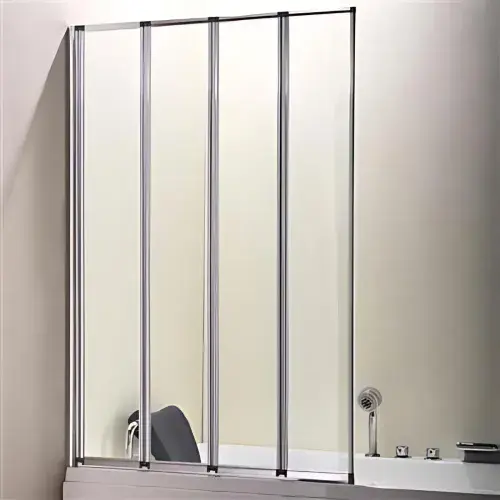 Volente 1000 4 Fold Bath Screen - Silver