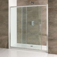 Volente 1000mm Single Slider Shower Door, Easy Clean Glass Shower Enclosure