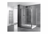 Volente 1000mm Single Slider Shower Door, Easy Clean Glass Shower Enclosure