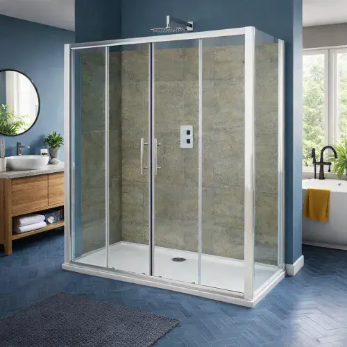 Volente 1800mm Double Sliding Shower Door Glass Shower Enclosure