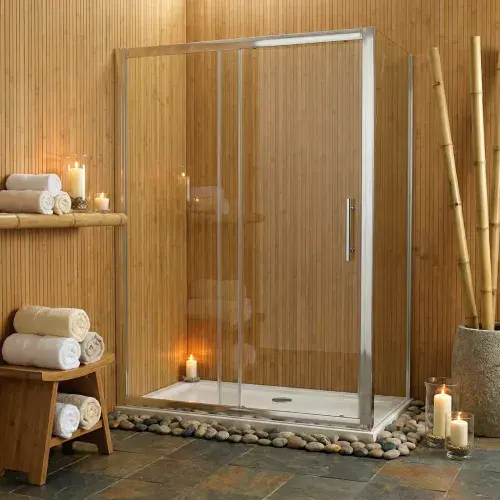Volente 2000mm Single Slider Shower Door Glass Shower Enclosure