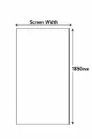 Volente Frosted Glass Walk In Shower Screen, Various Sizes, Easy Clean 6mm Thickness