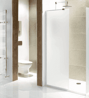 Volente Frosted Glass Walk In Shower Screen, Various Sizes, Easy Clean 6mm Thickness