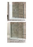 Volente Frosted Glass Walk In Shower Screen, Various Sizes, Easy Clean 6mm Thickness