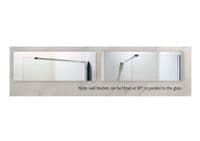Volente Frosted Glass Walk In Shower Screen, Various Sizes, Easy Clean 6mm Thickness