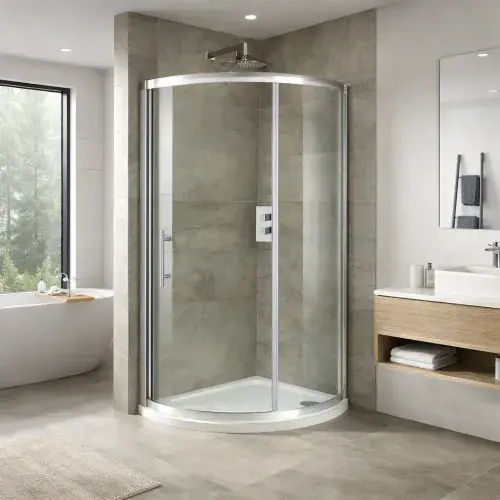 Volente Quadrant Single Door Glass Shower Enclosure