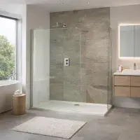 Volente Walk In Shower Screen, Various Sizes, Easy Clean, Optional End Panel