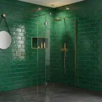 8mm Walk-In Shower Screen | Polished Chrome Profile