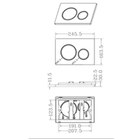 Wall Hung 1.1m Toilet Frame and Cistern inc Round Flushplate