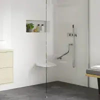 Wall Mounted Shower Seat - White