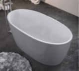 Wandsworth 1495 x 725mm Freestanding Bath, Gloss Grey & White - Lifetime Guarantee