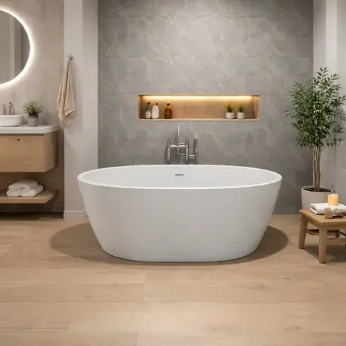 Wandsworth 1495 x 725mm Freestanding Bath, Gloss White