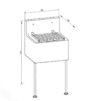 Warwick 468 Cleaner Sink with Back