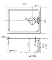 Warwick Belfast Sink with Back 600 x 455mm