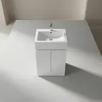 100% Waterproof - Waterguard 600mm Vanity Unit and Basin, White - Lifetime Guarantee