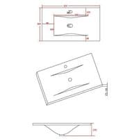100% Waterproof - Waterguard 600mm Vanity Unit and Basin, White - Lifetime Guarantee