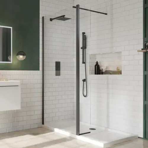 Wet Panel Black, Walk In Panel, Optional Flipper Panel, Various Sizes