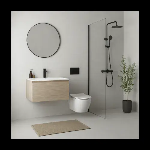 Wet Wall PVC Shower Panels - 1000mm Wide - Concrete White Matt