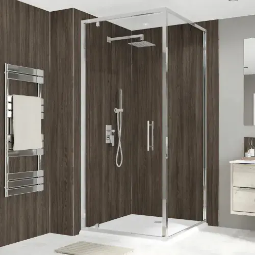 Wetwall Alloy American Walnut Decor Shower Panel | 2440mm x 600, 900 & 1200mm