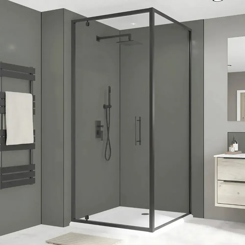Wetwall Alloy Battleship Grey Matt Shower Panels | 600mm, 900mm, 1200mm