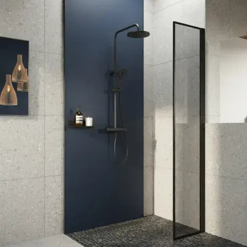 Wetwall Alloy Deep Sea Blue Matt Shower Panel | 2440mm x 600, 900 & 1200mm