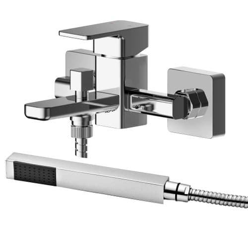 Windon, Wall Mounted Bath Shower Mixer With Kit, Chrome
