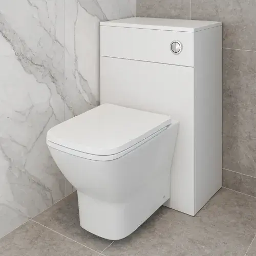 Wingrave Back To Wall Toilet Pan and Soft close Seat with Soft Close Seat - White