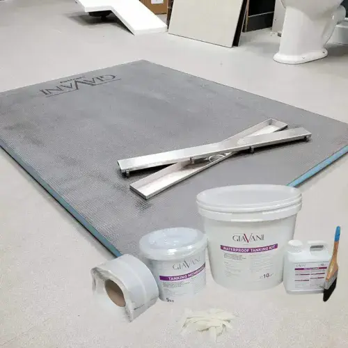 XPS Linear Drain Wetroom Deck inc Tanking Kit & Linear Drain