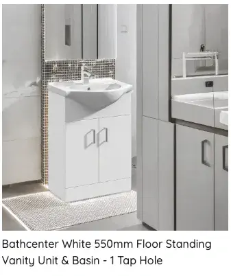 550mm 1 tap hole vanity unit