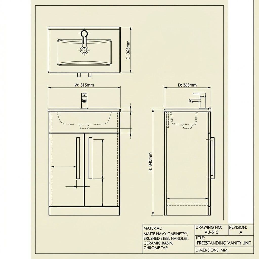 515mm unit drawing